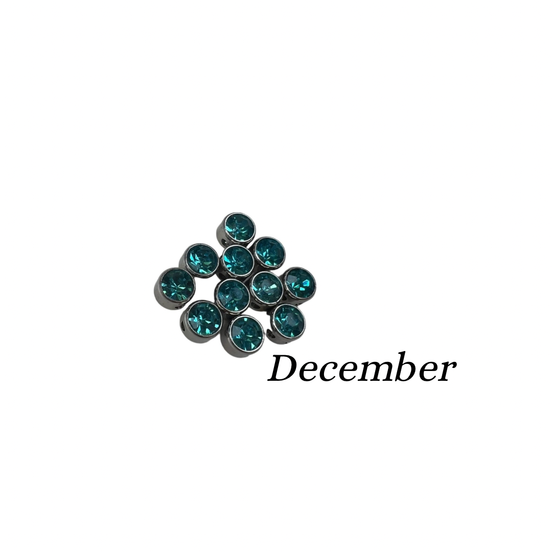 Silver Engraved Birthstone Necklace