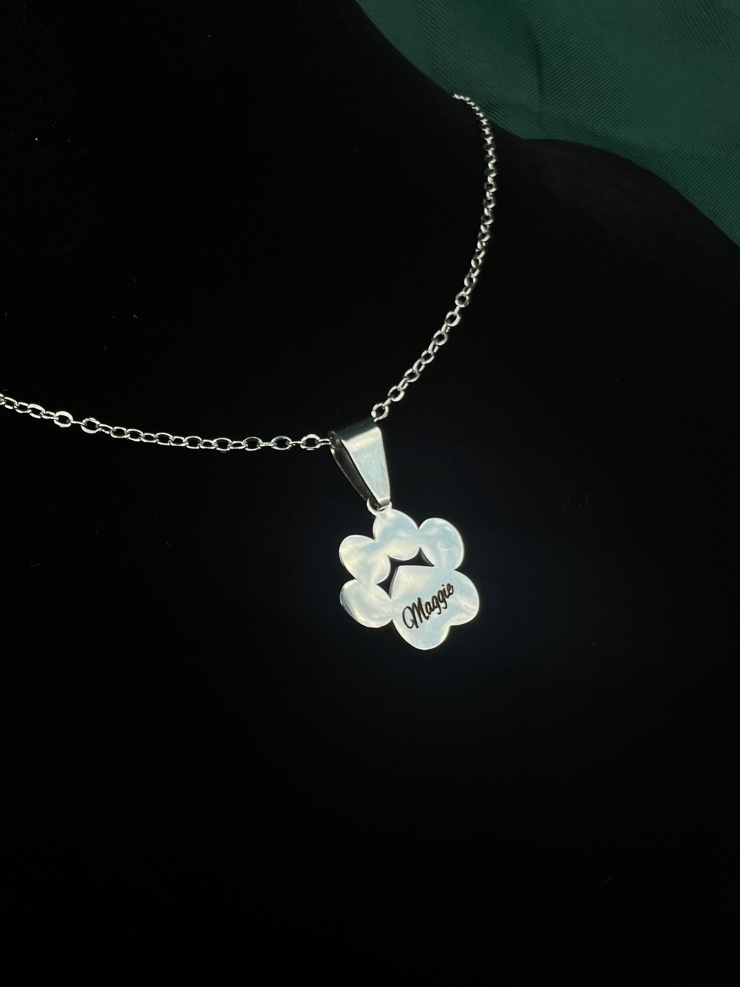 Silver Pawprint Necklace