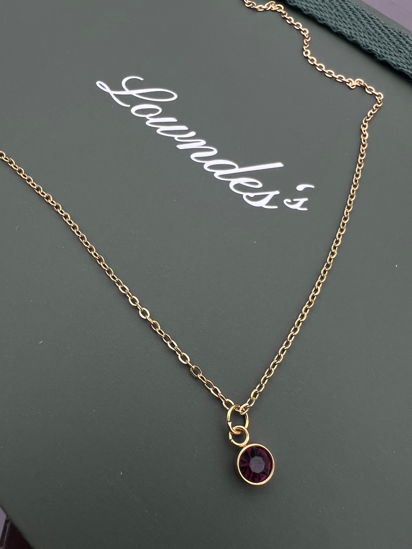 Gold Birthstone Necklaces