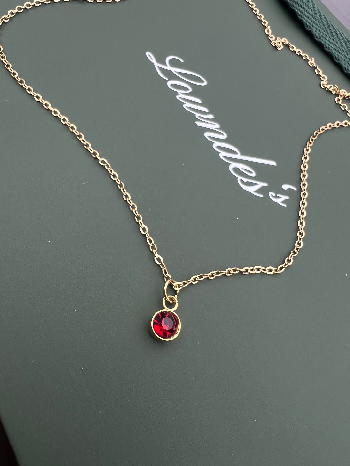 Gold Birthstone Necklaces
