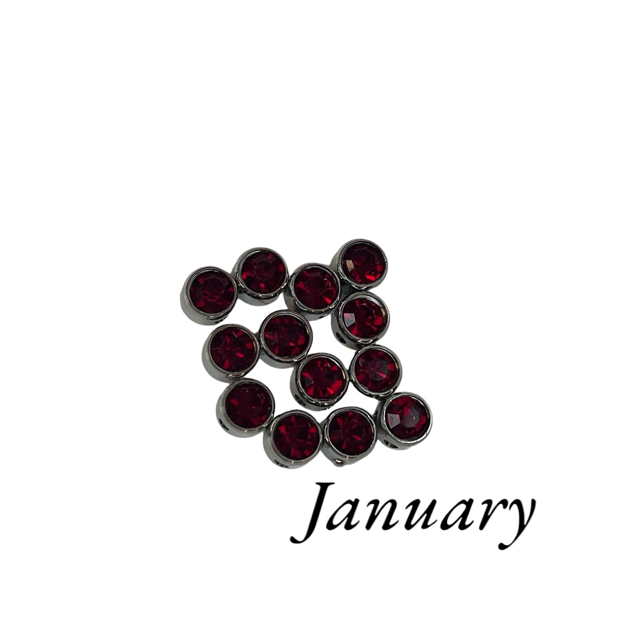 Silver Engraved Birthstone Necklace