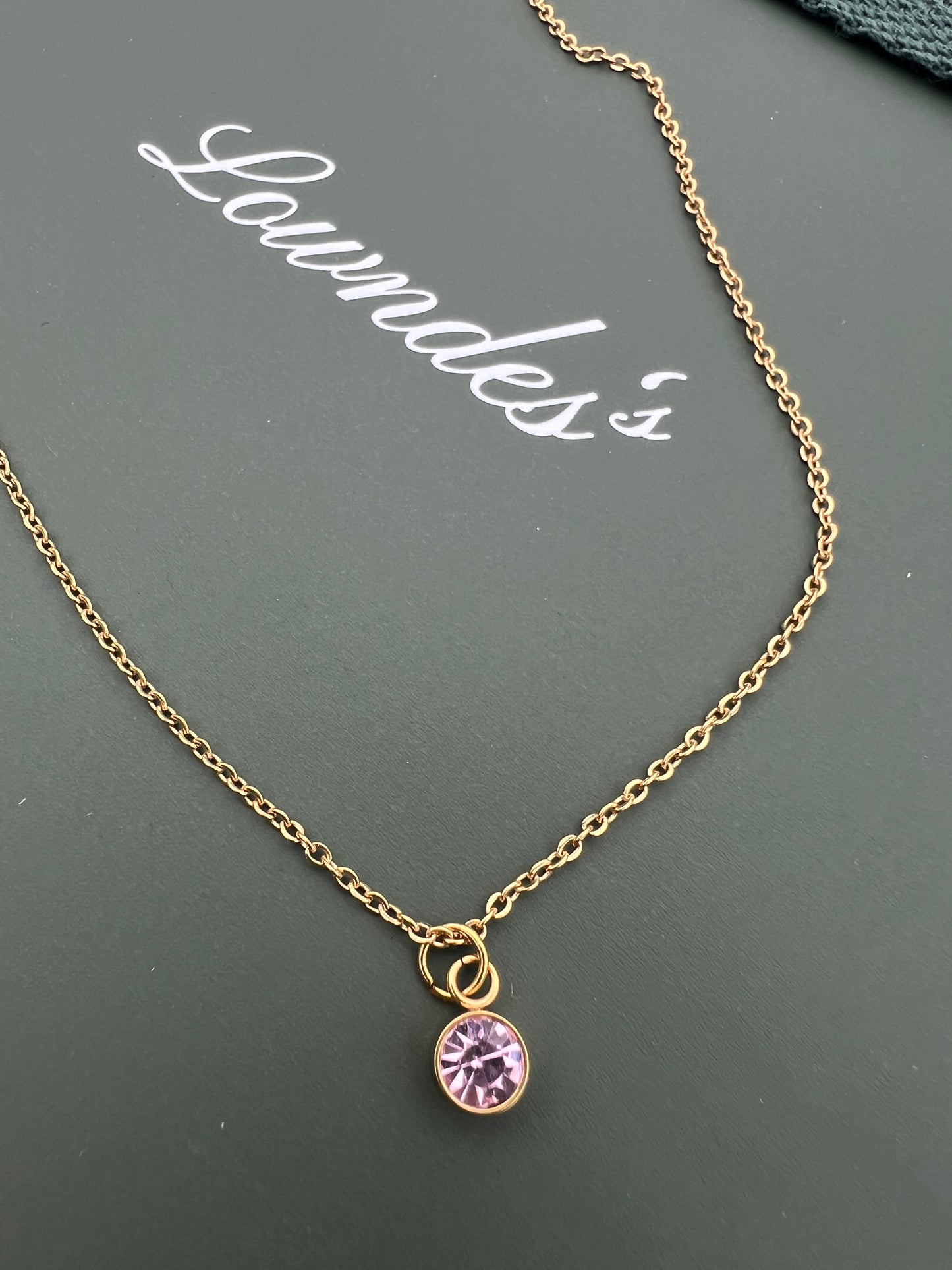 Gold Birthstone Necklaces