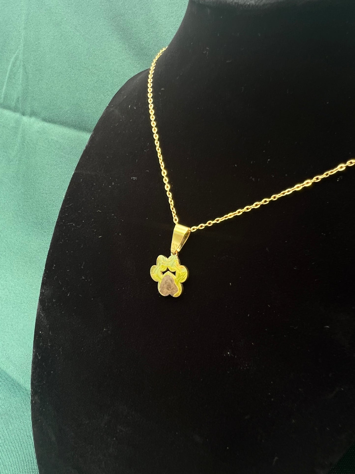 Gold Pawprint Necklace
