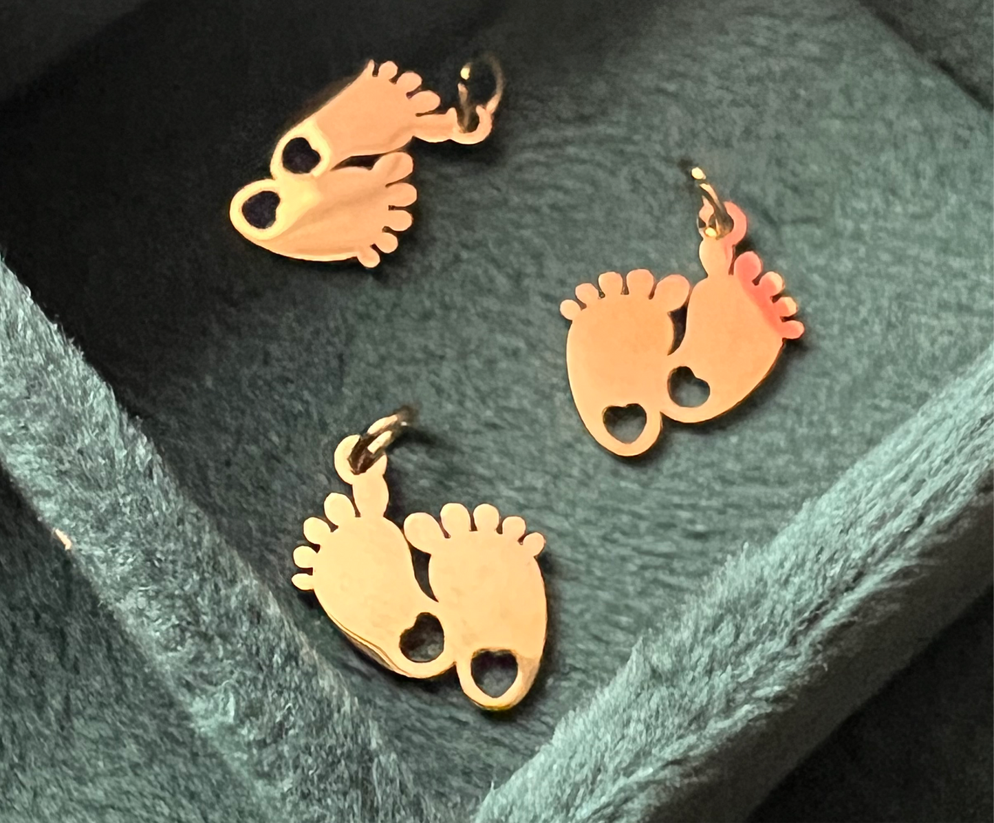 Gold Baby Feet Charm