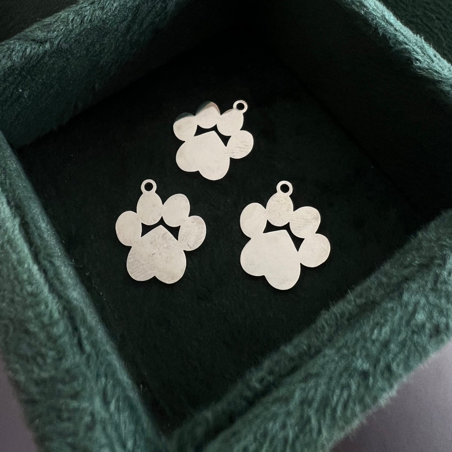 Silver Pawprint Charm