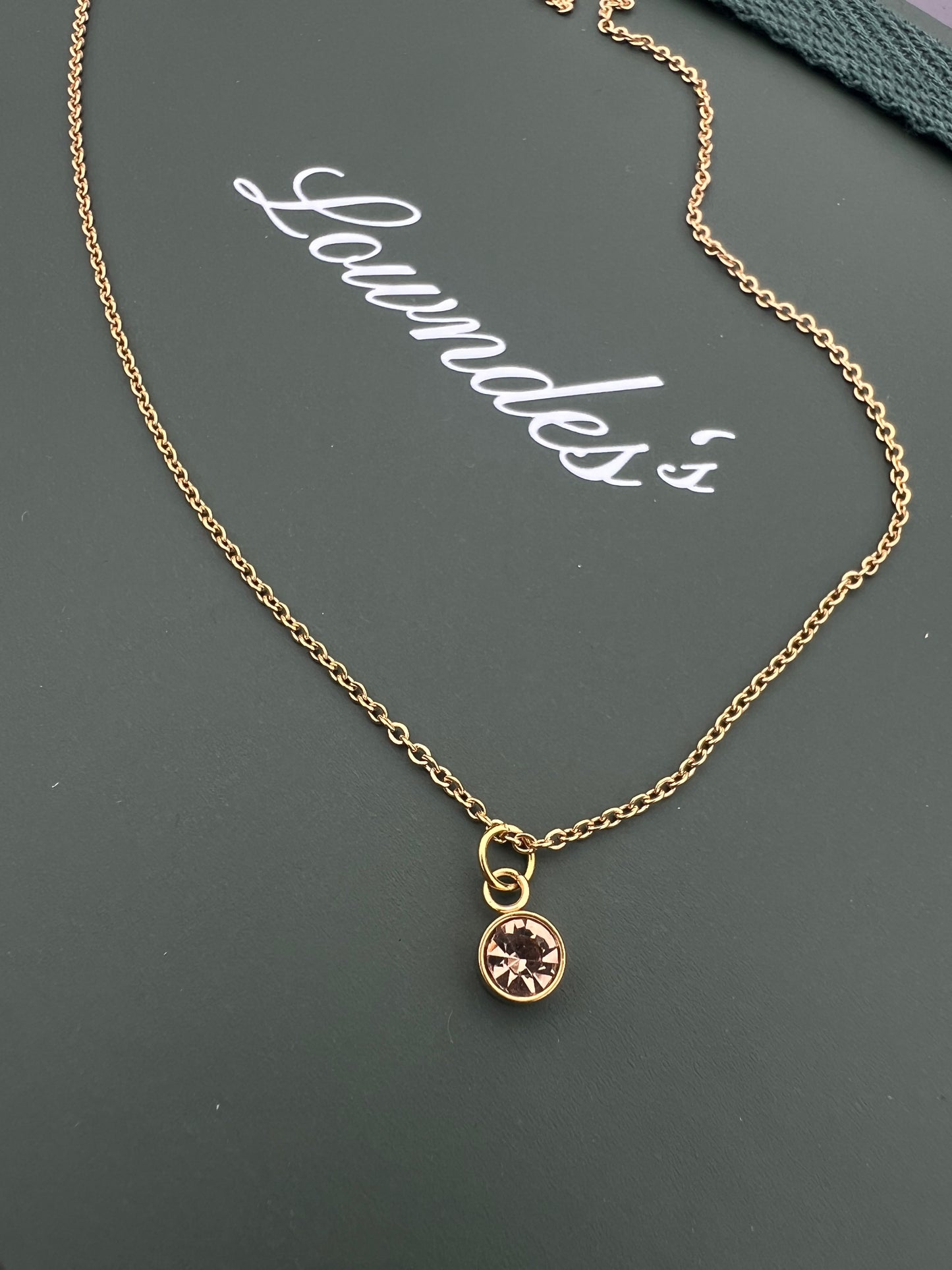 Gold Birthstone Necklaces