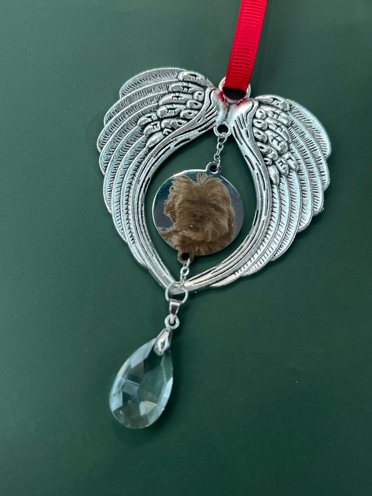 Engraved Angel Wings Ornament