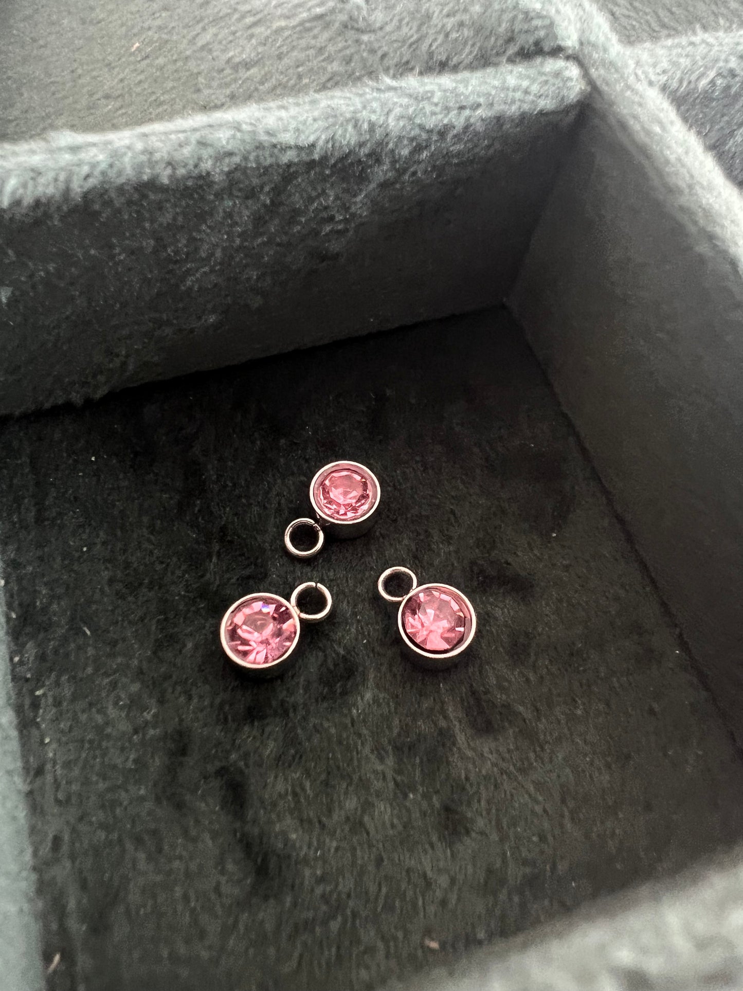 Silver October Birthstone Charm