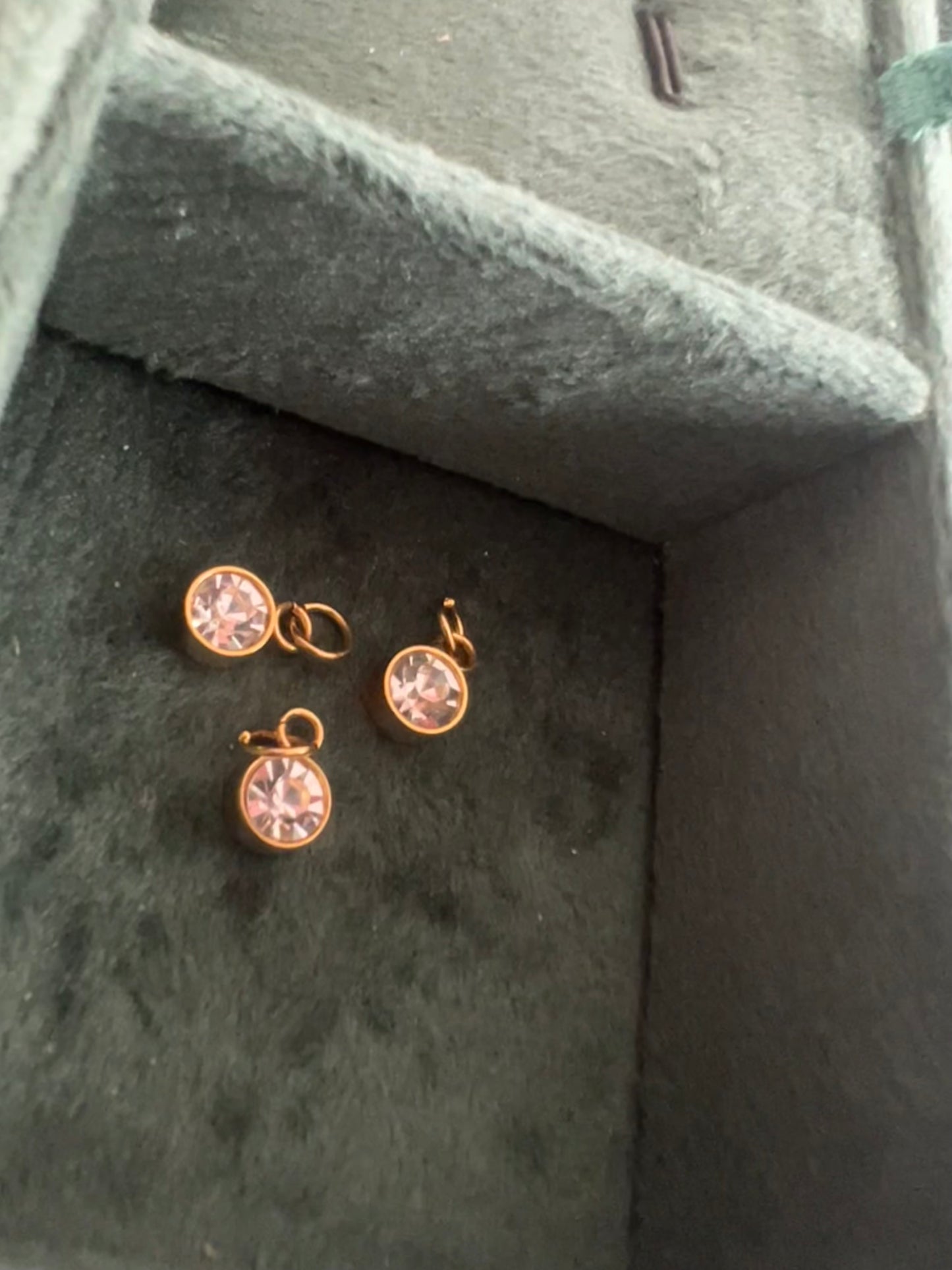 Gold April Birthstone Charm