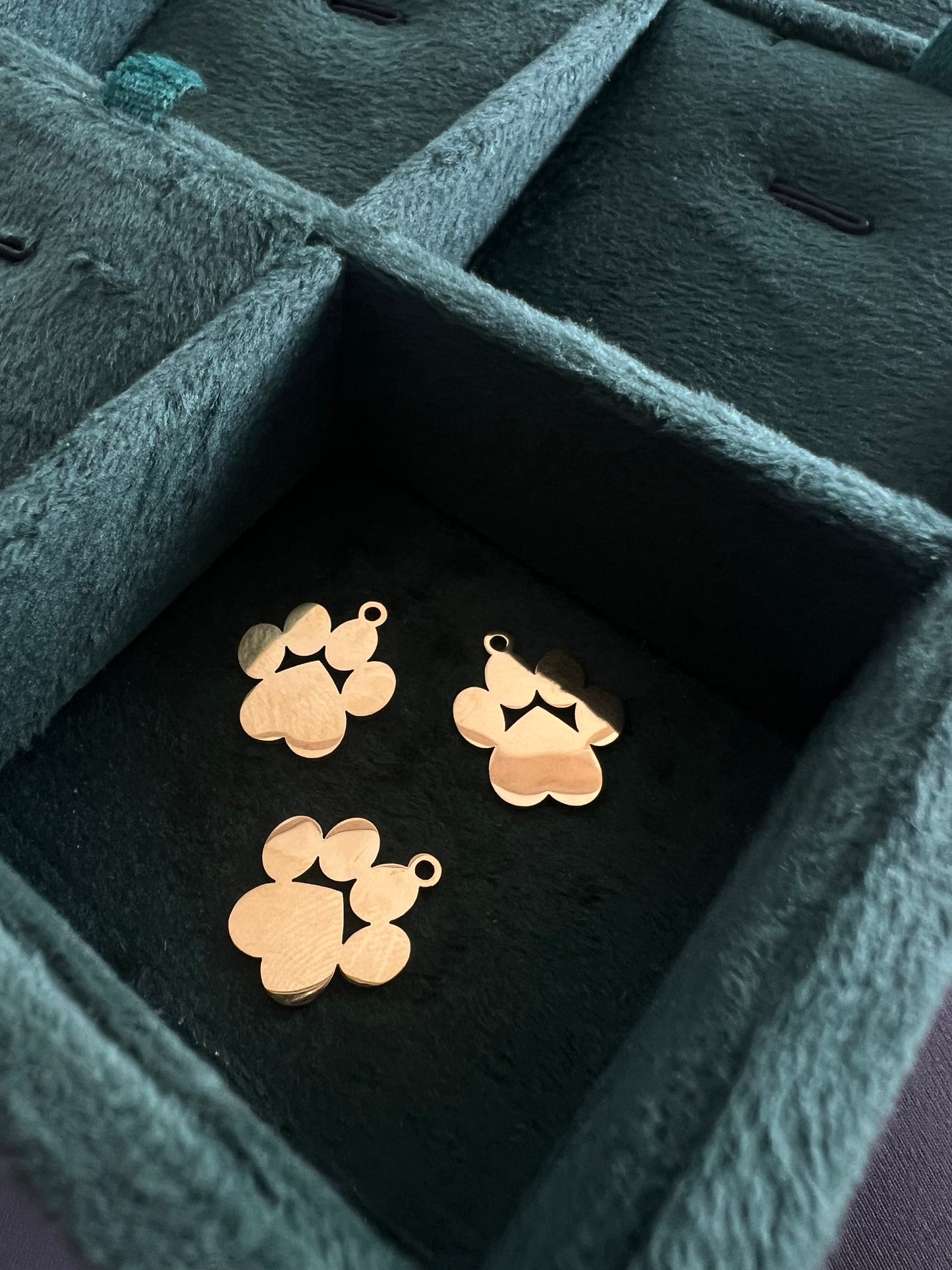 Gold Pawprint Charm