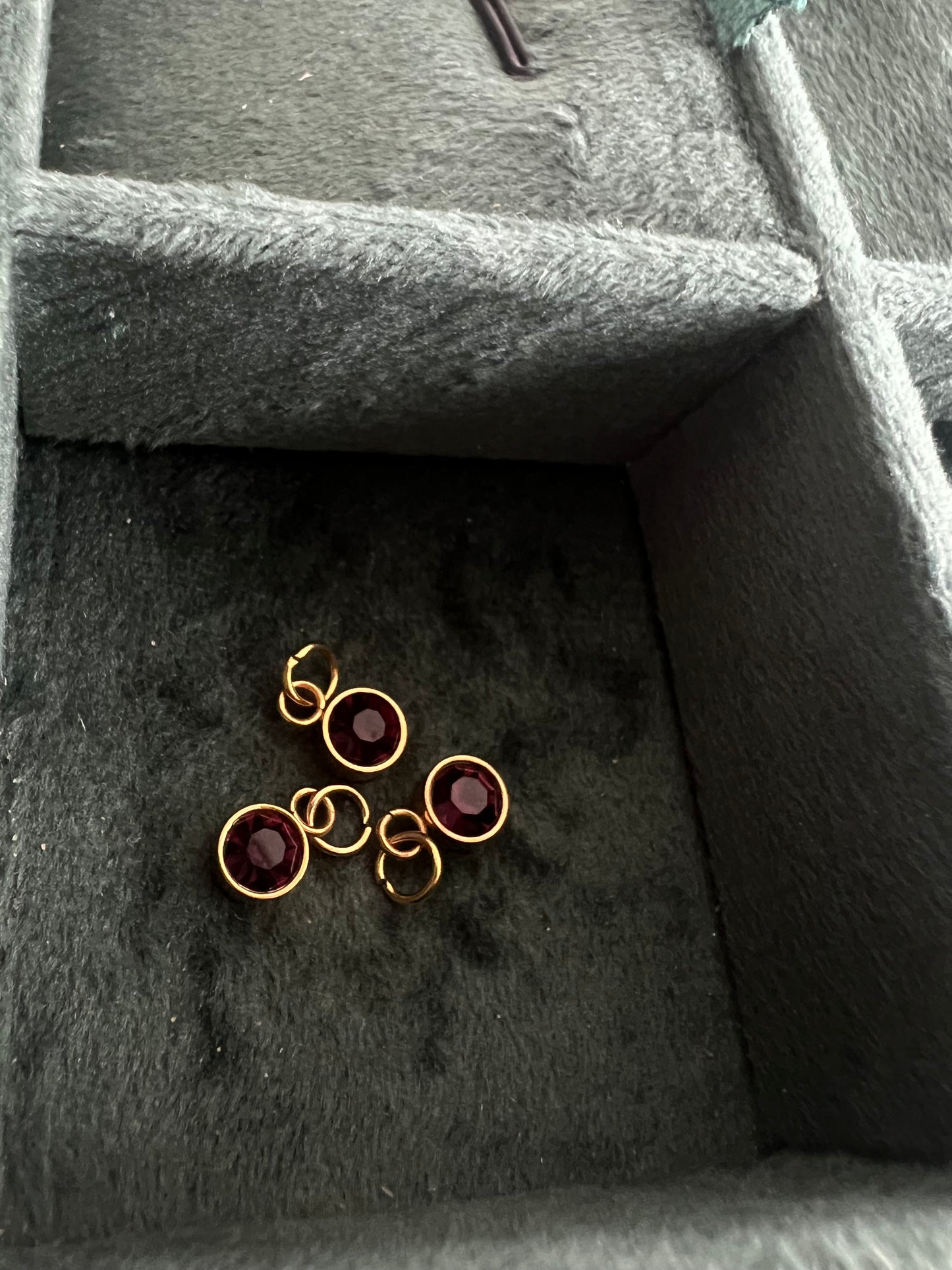 Gold February Birthstone Charm