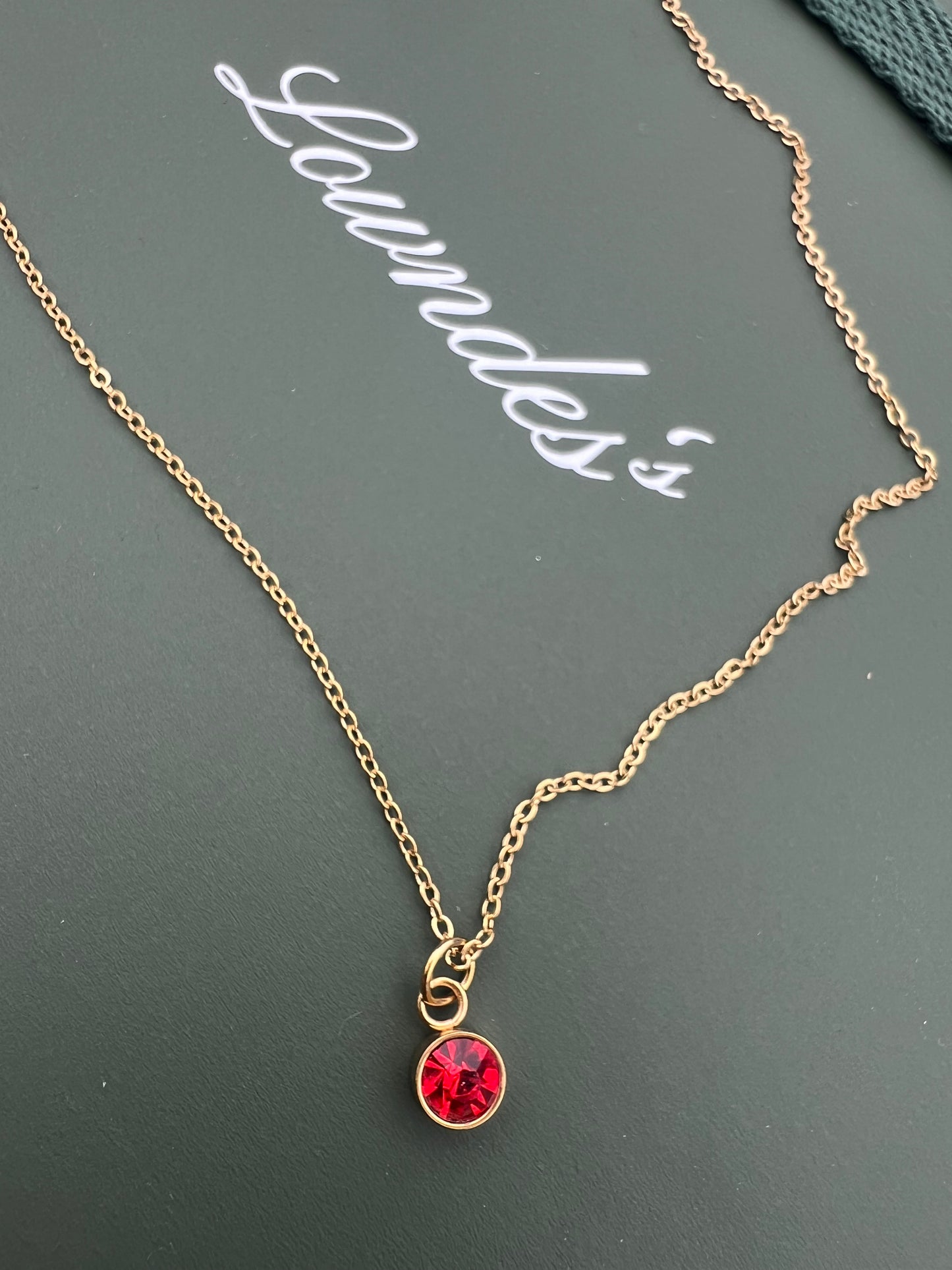Gold Birthstone Necklaces