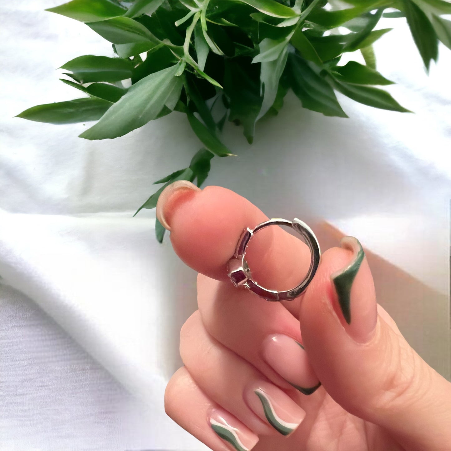 Silver Evil Eye Earrings