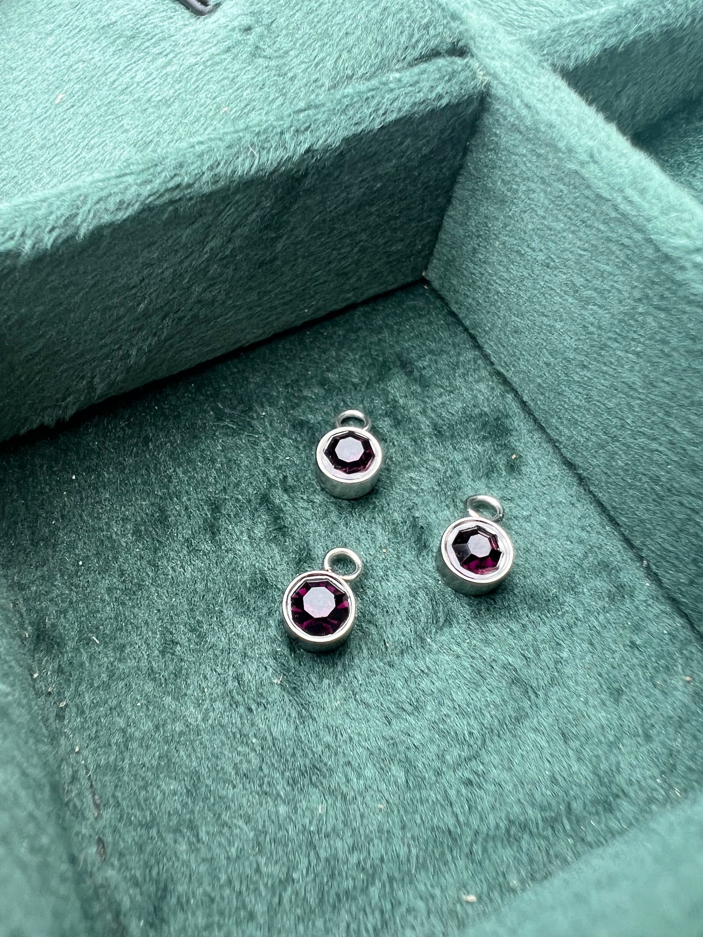 Silver February Birthstone Charm
