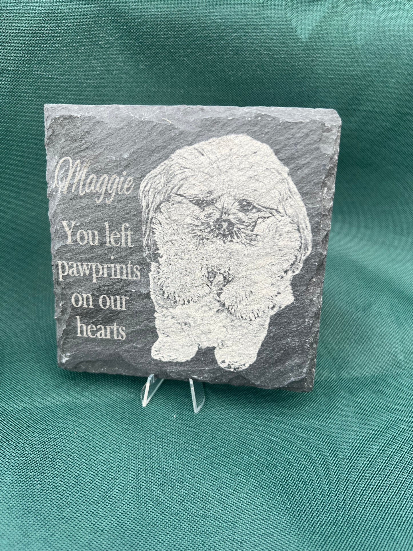 Engraved Slate Coaster Square Shape