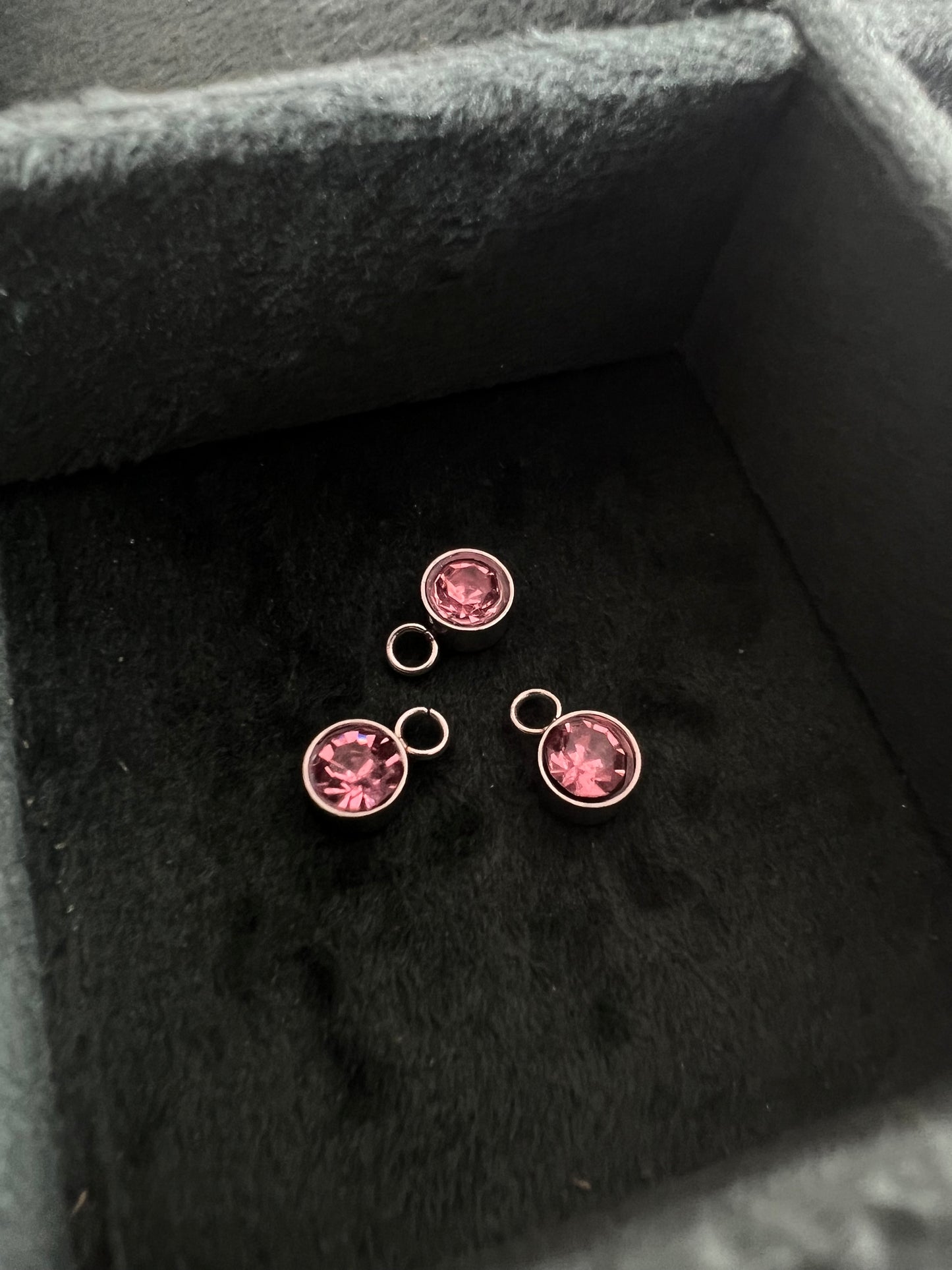 Silver October Birthstone Charm
