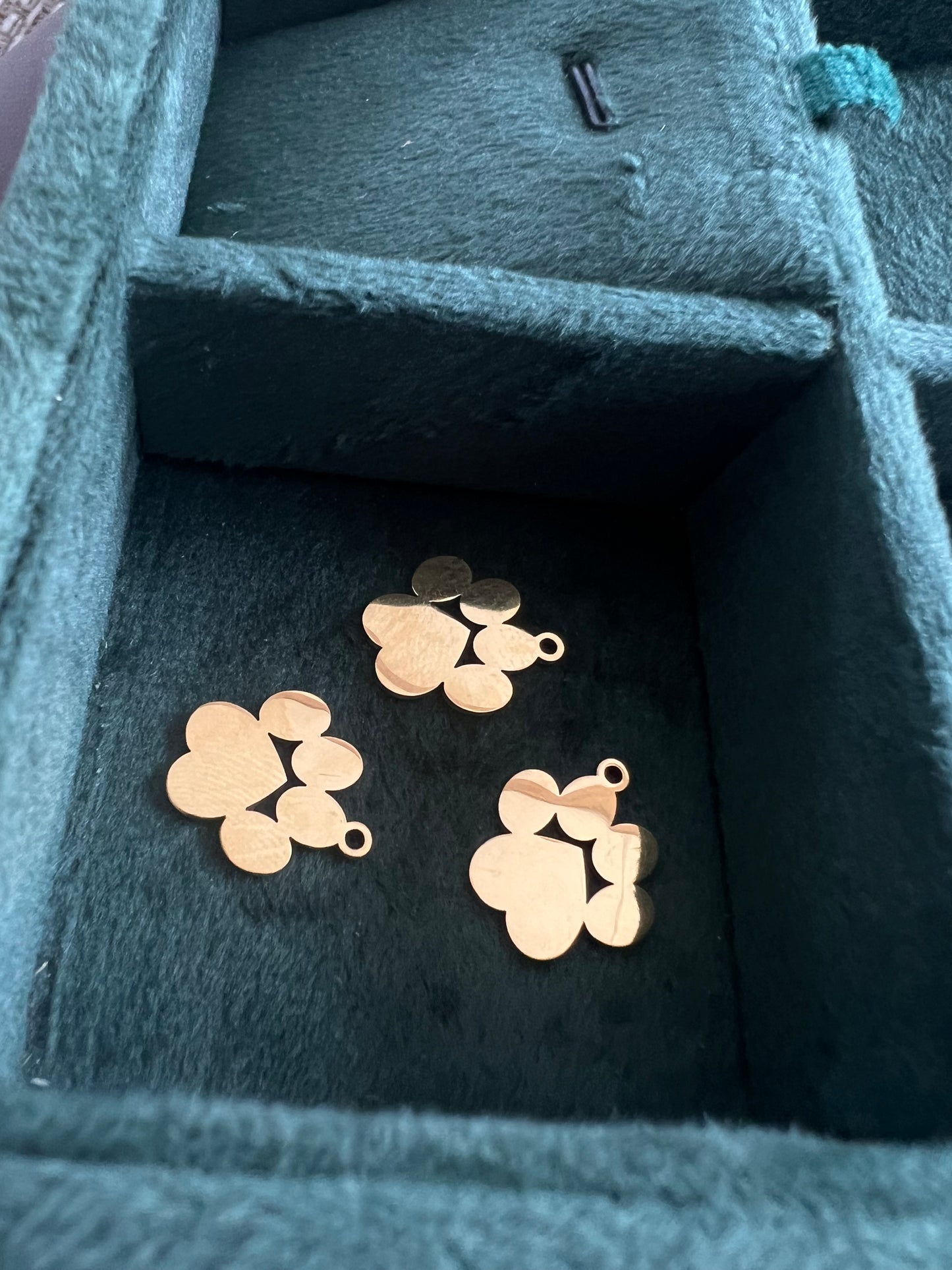 Gold Pawprint Charm