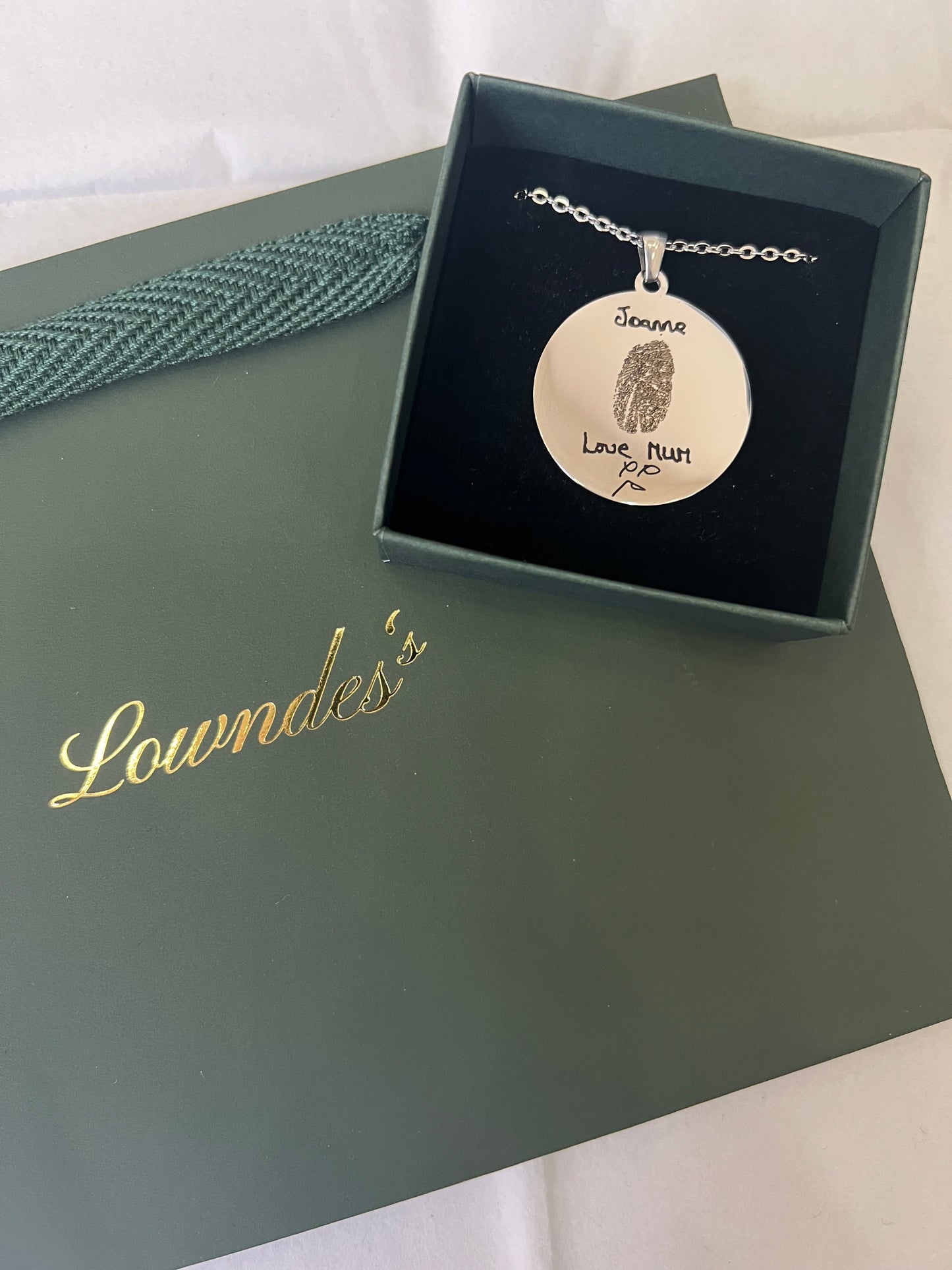 Large 30mm Engraved Picture Necklace