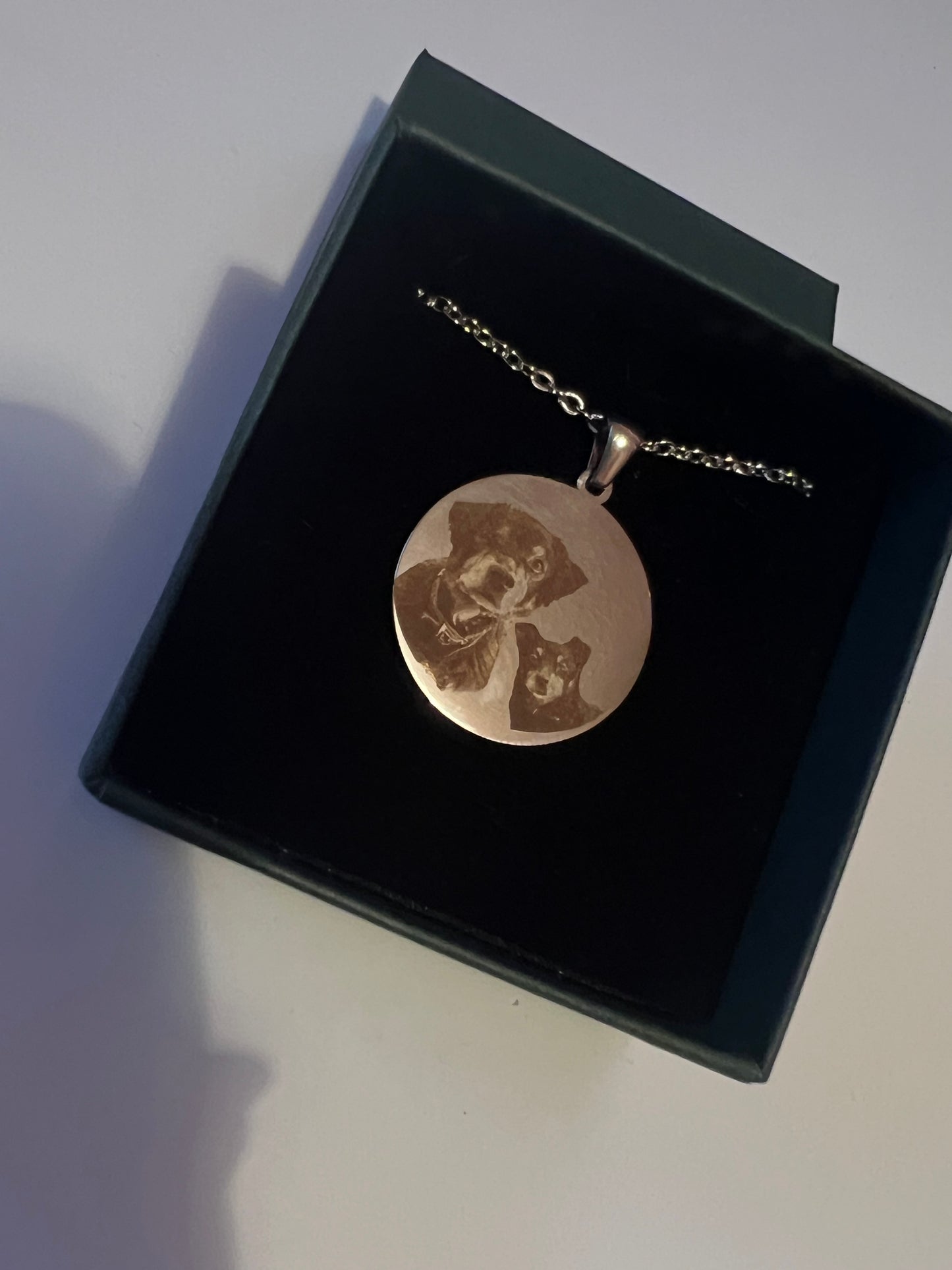 Large 30mm Engraved Picture Necklace