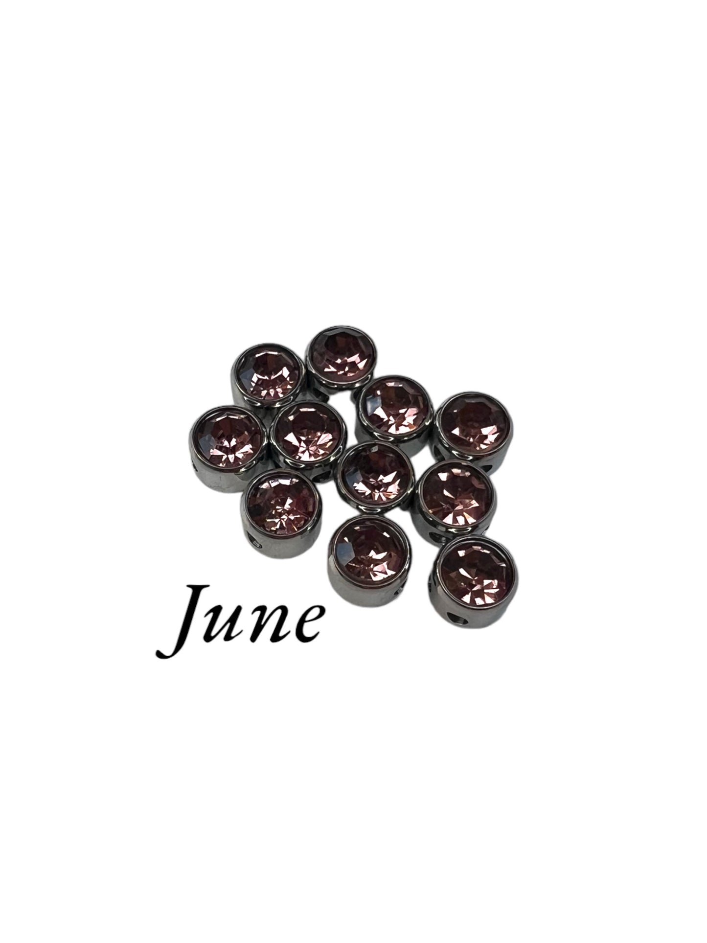 Silver Engraved Birthstone Necklace