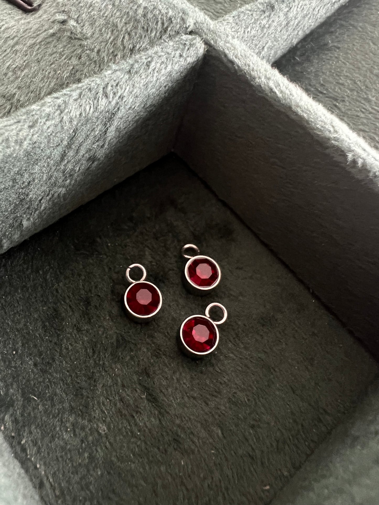 Silver January Birthstone Charm