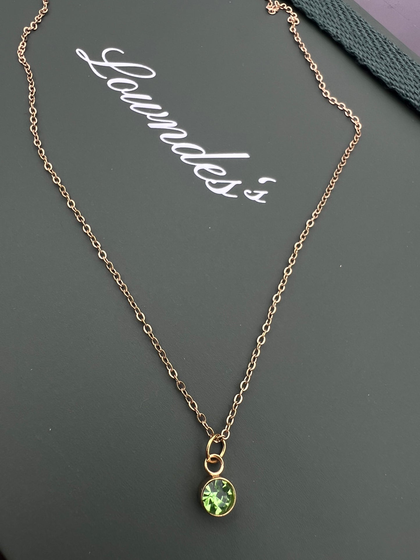 Gold Birthstone Necklaces