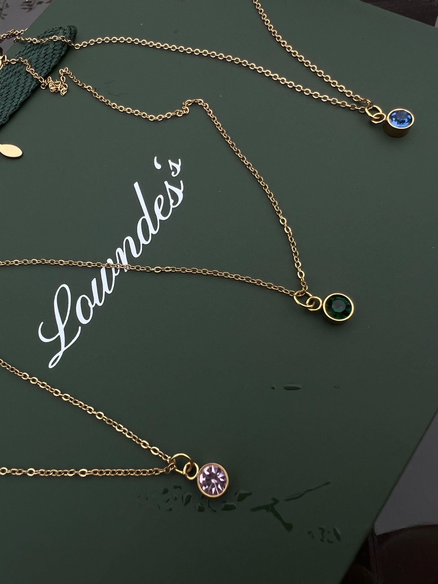Gold Birthstone Necklaces