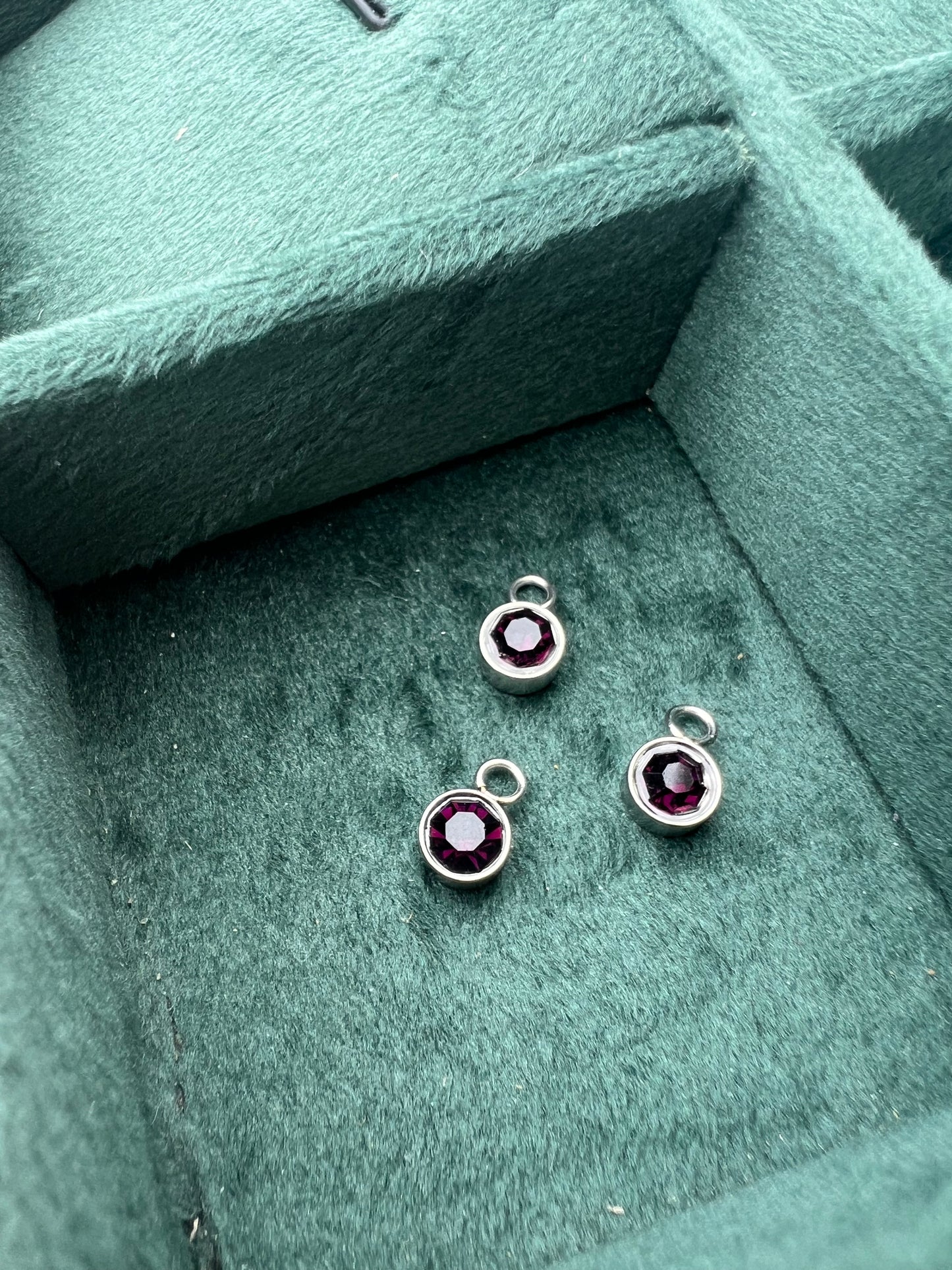 Silver February Birthstone Charm