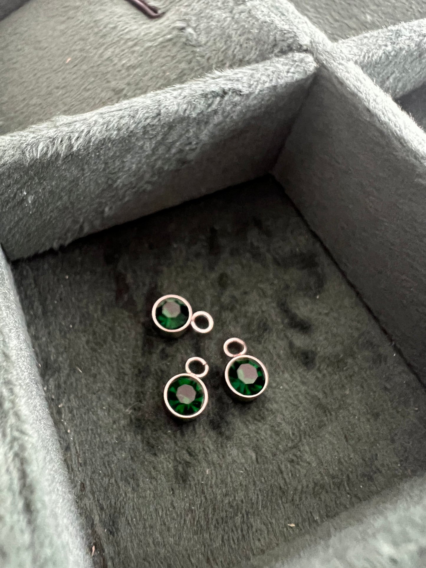 Silver May Birthstone Charm