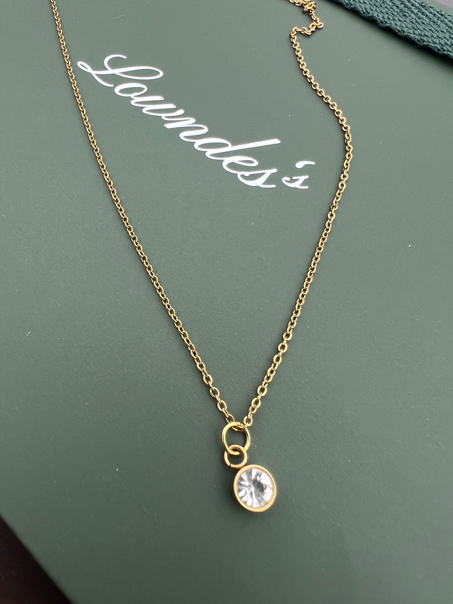 Gold Birthstone Necklaces