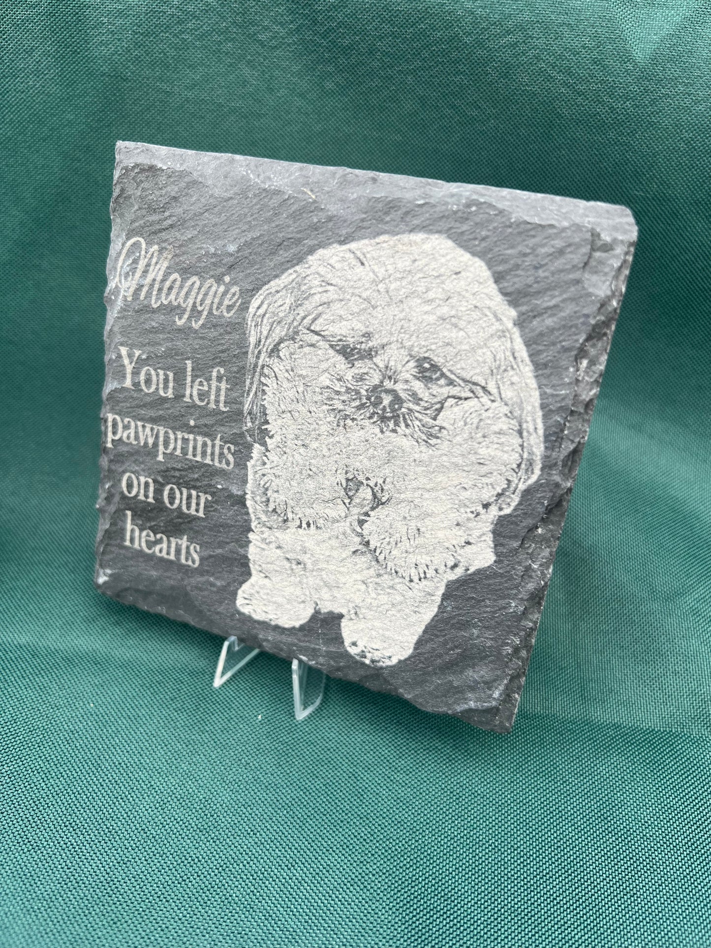 Engraved Slate Coaster Square Shape