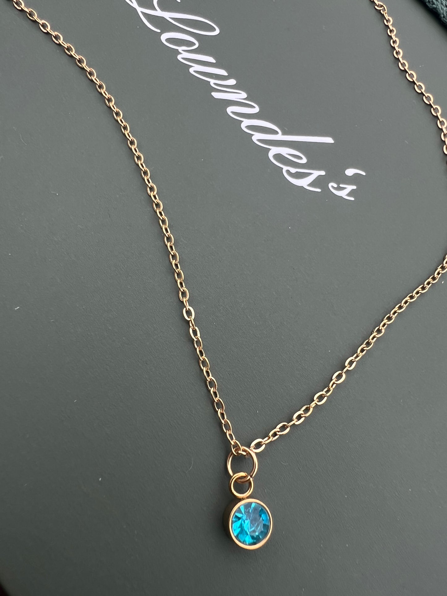 Gold Birthstone Necklaces