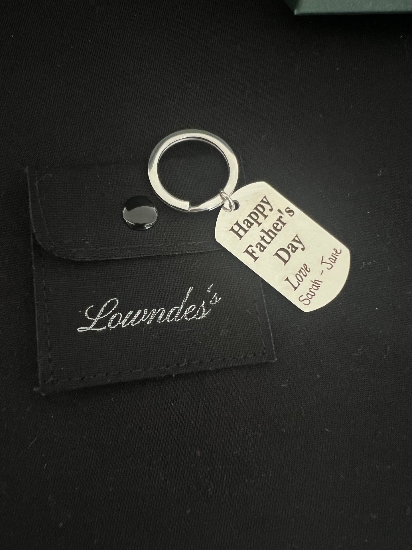 Engraved Handwriting Keyring