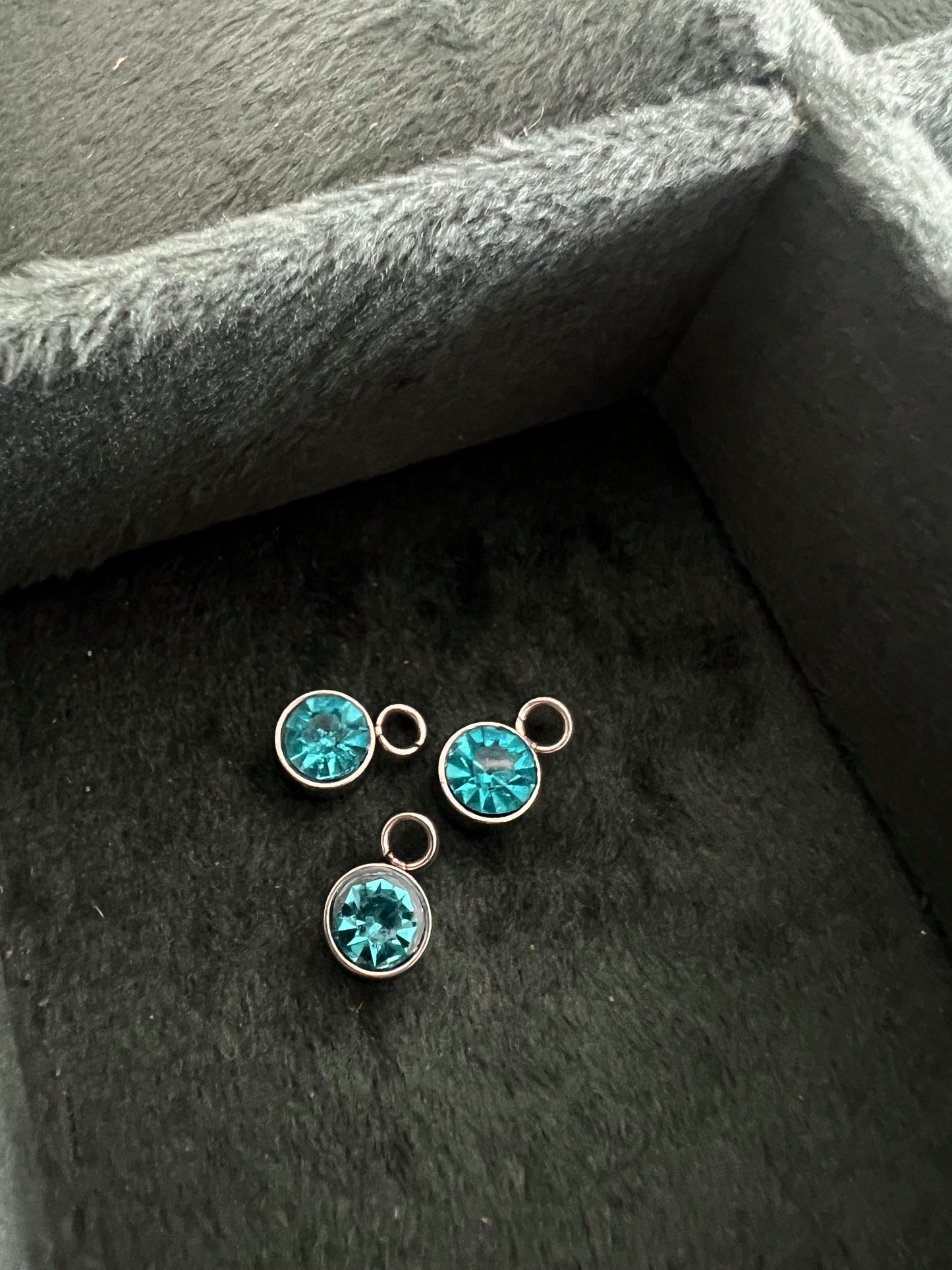 Silver December Birthstone Charm