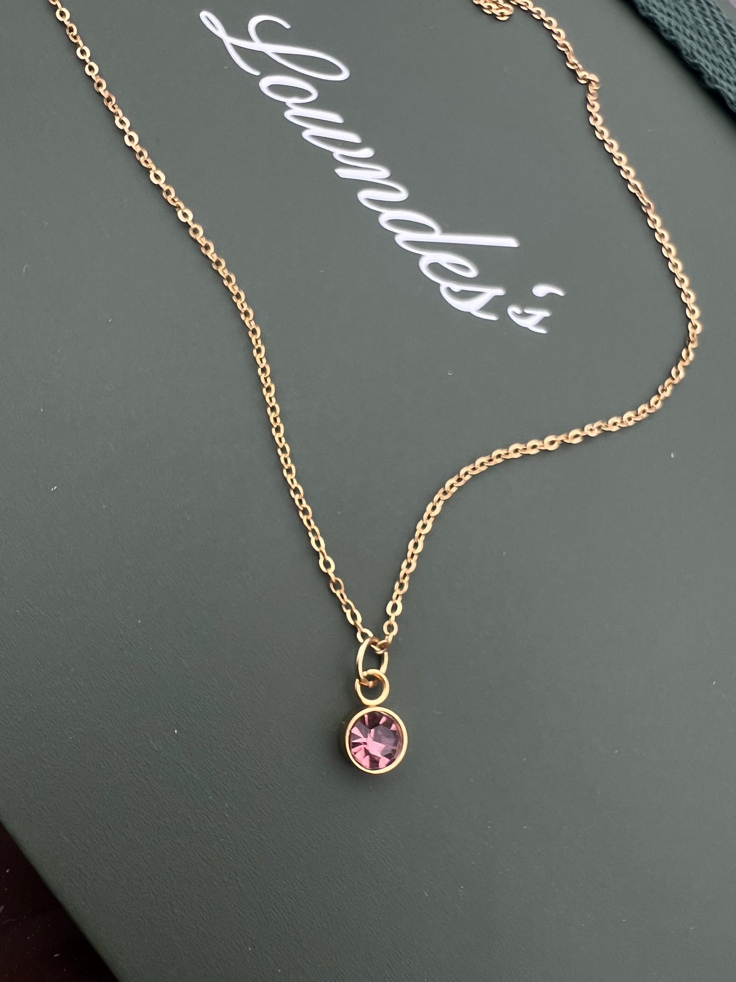 Gold Birthstone Necklaces