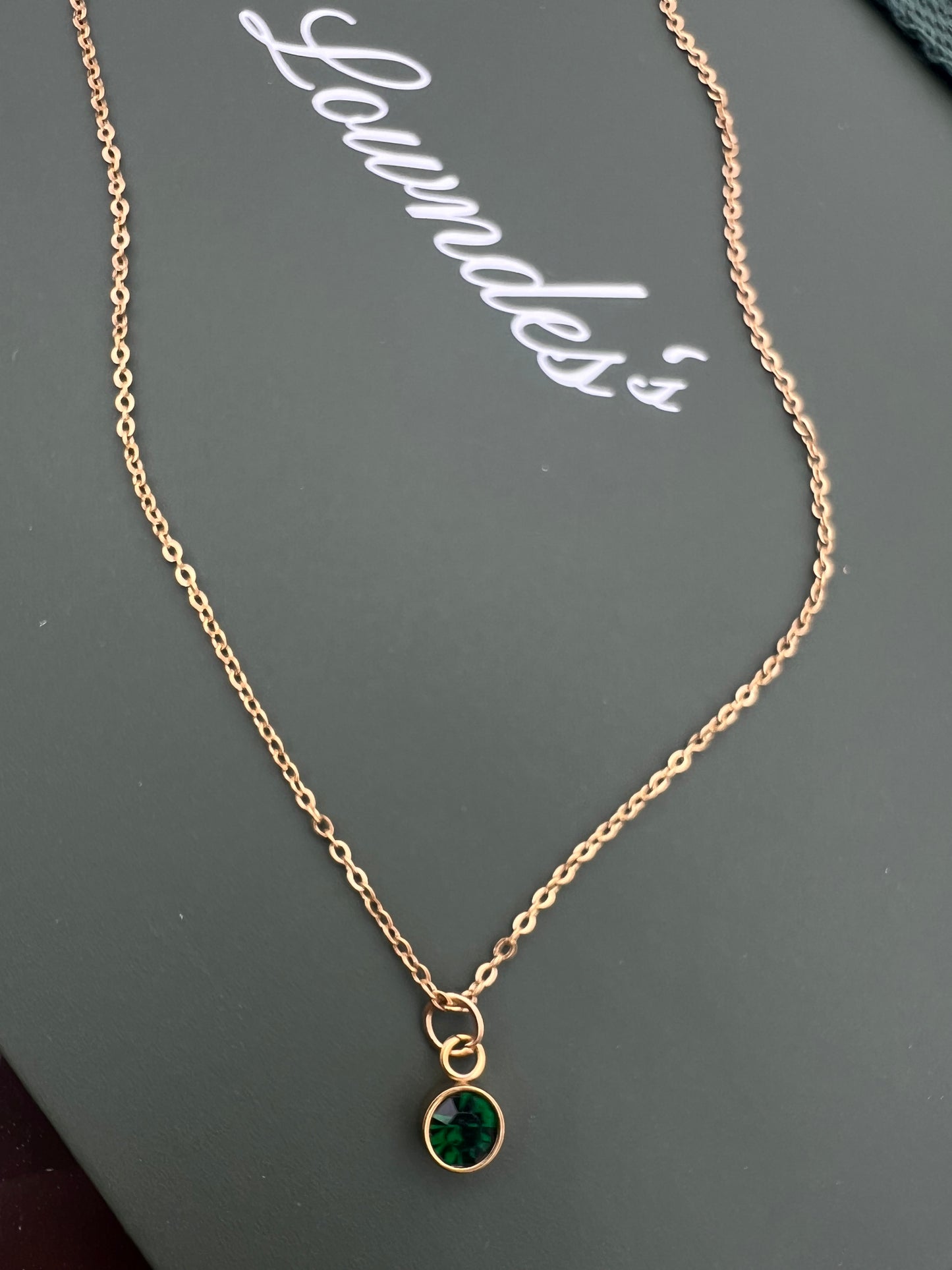 Gold Birthstone Necklaces