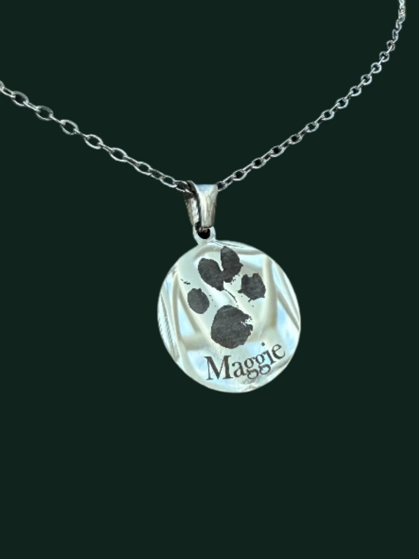 Small 20mm Engraved Picture Necklace