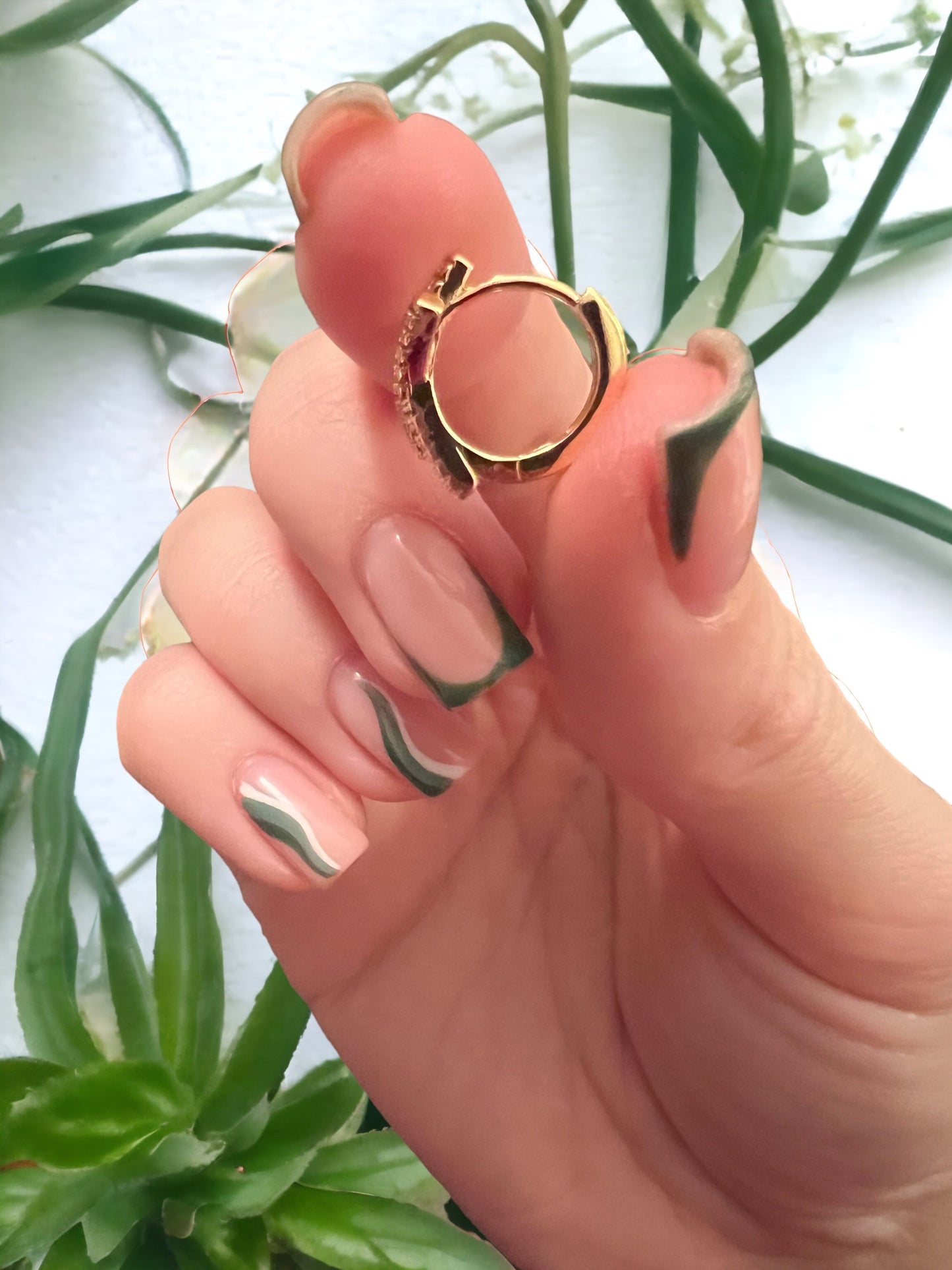 Gold Cross Hoops
