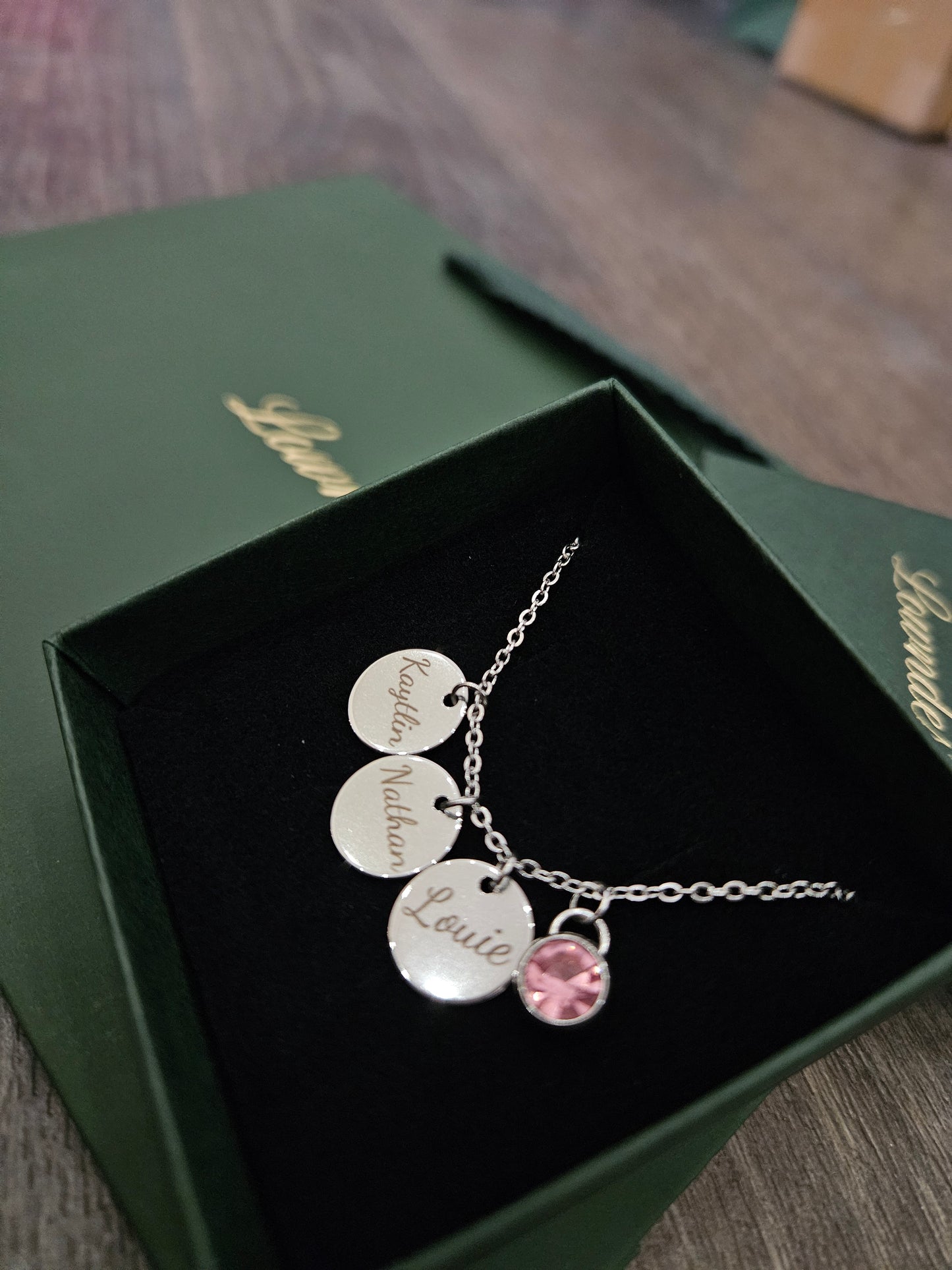 Engraved 12mm Disc Necklace