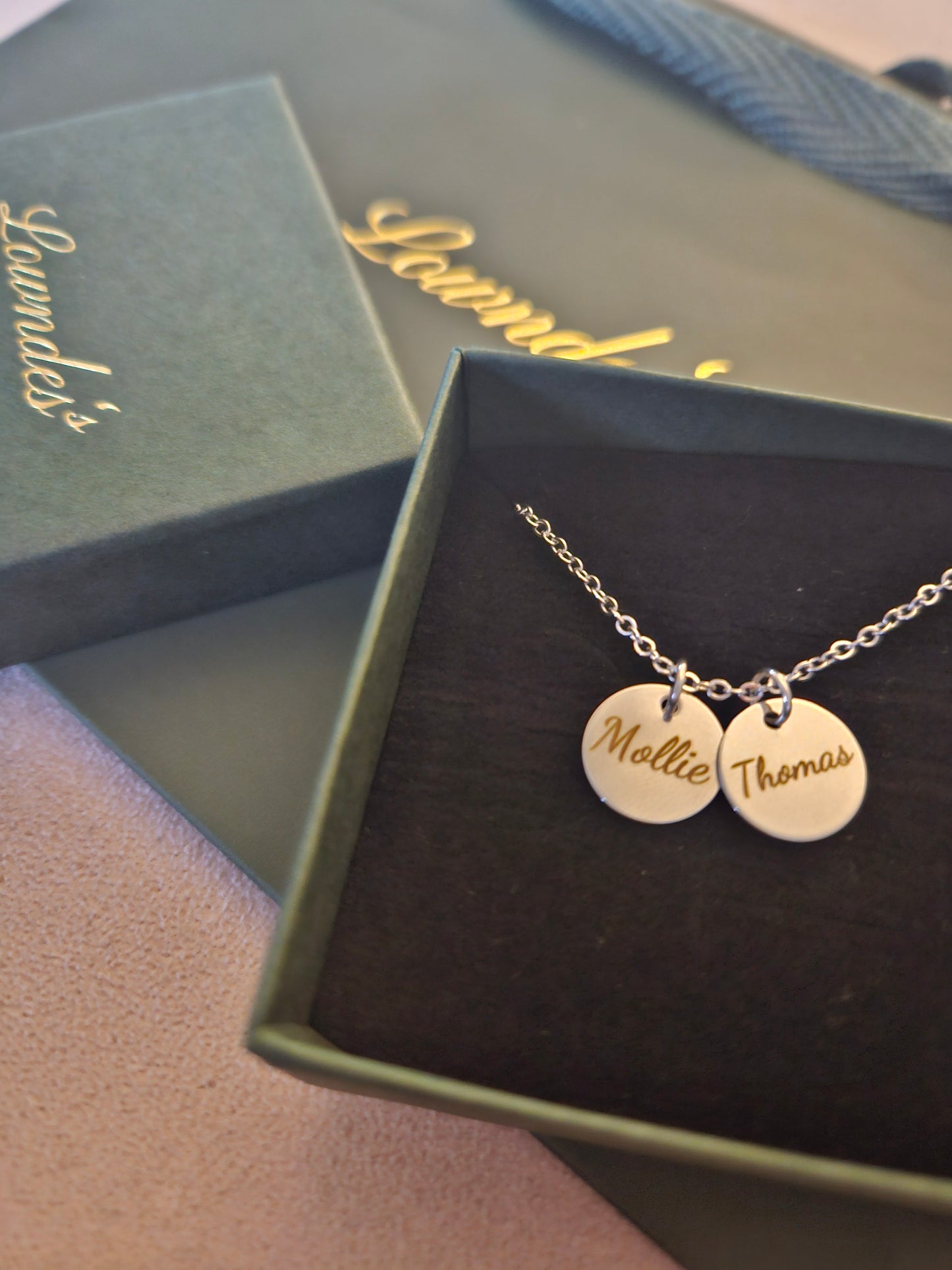 Engraved 12mm Disc Necklace