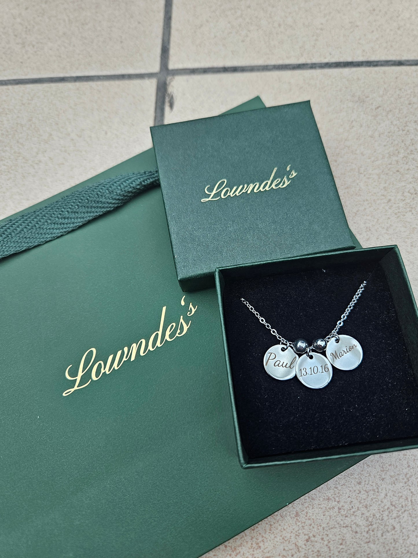 Engraved 12mm Disc Necklace