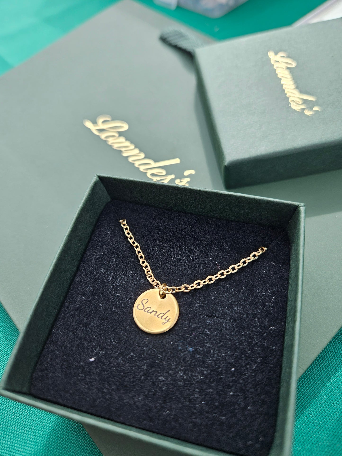 Engraved 12mm Disc Necklace