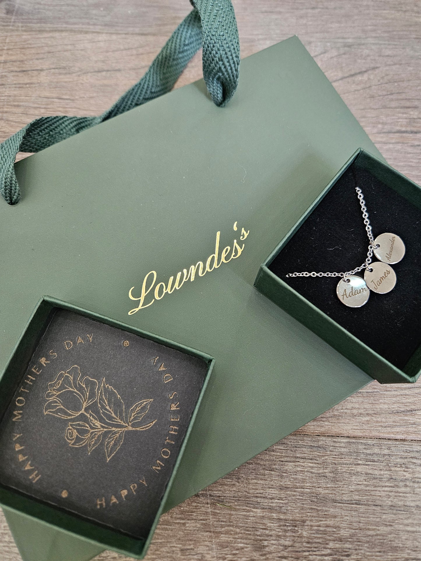Engraved 12mm Disc Necklace