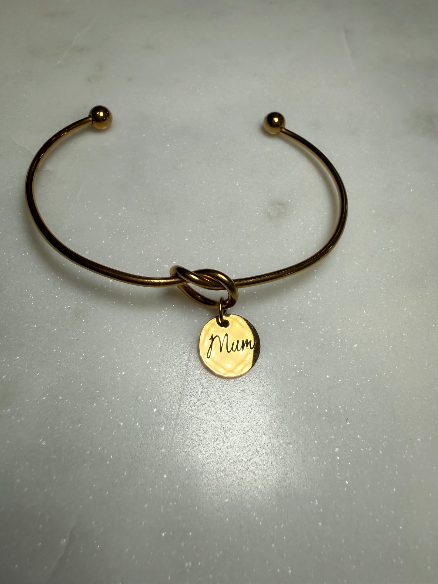 Engraved Torque Bangle with 12mm disc