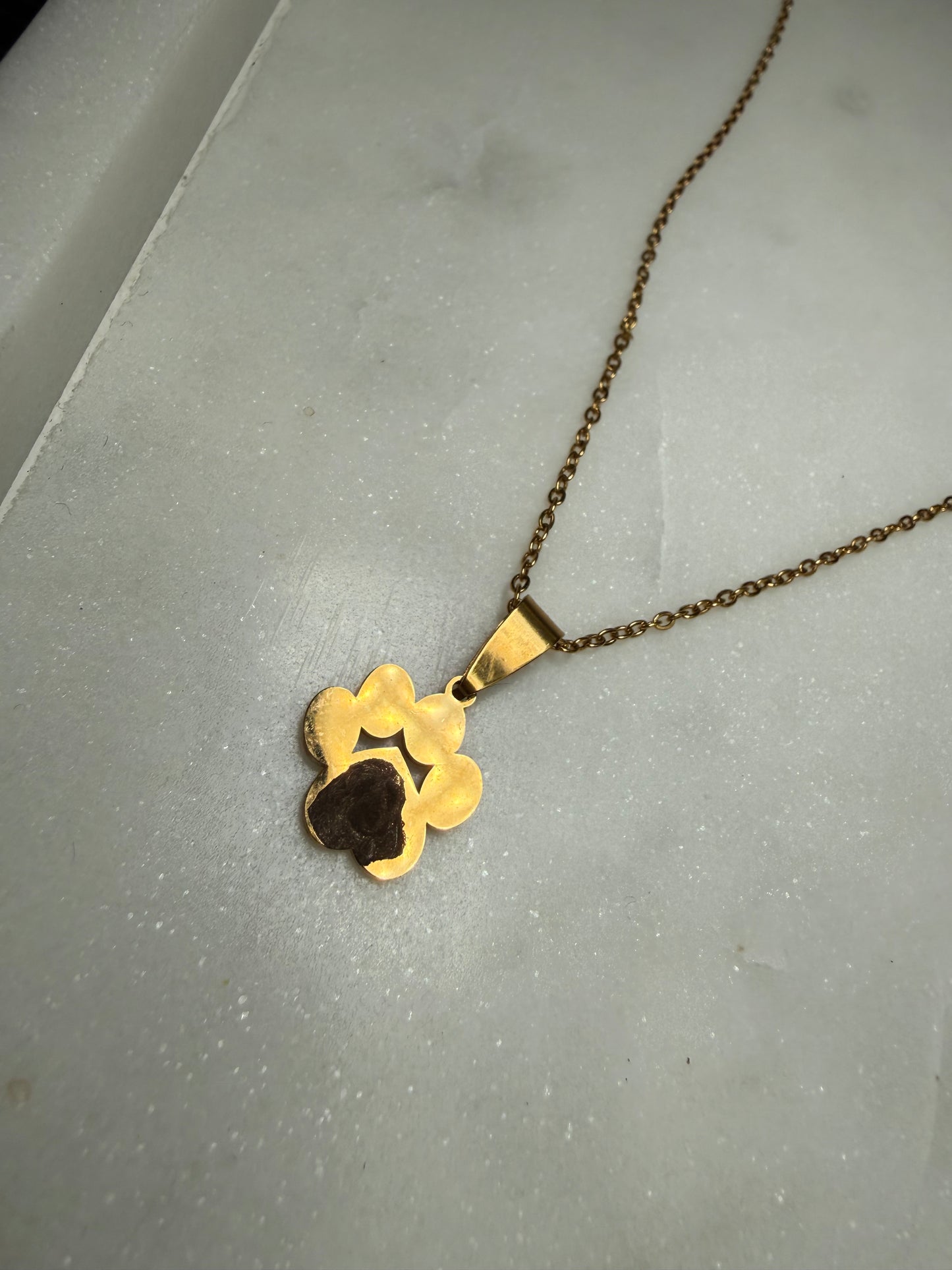 Gold Pawprint Necklace