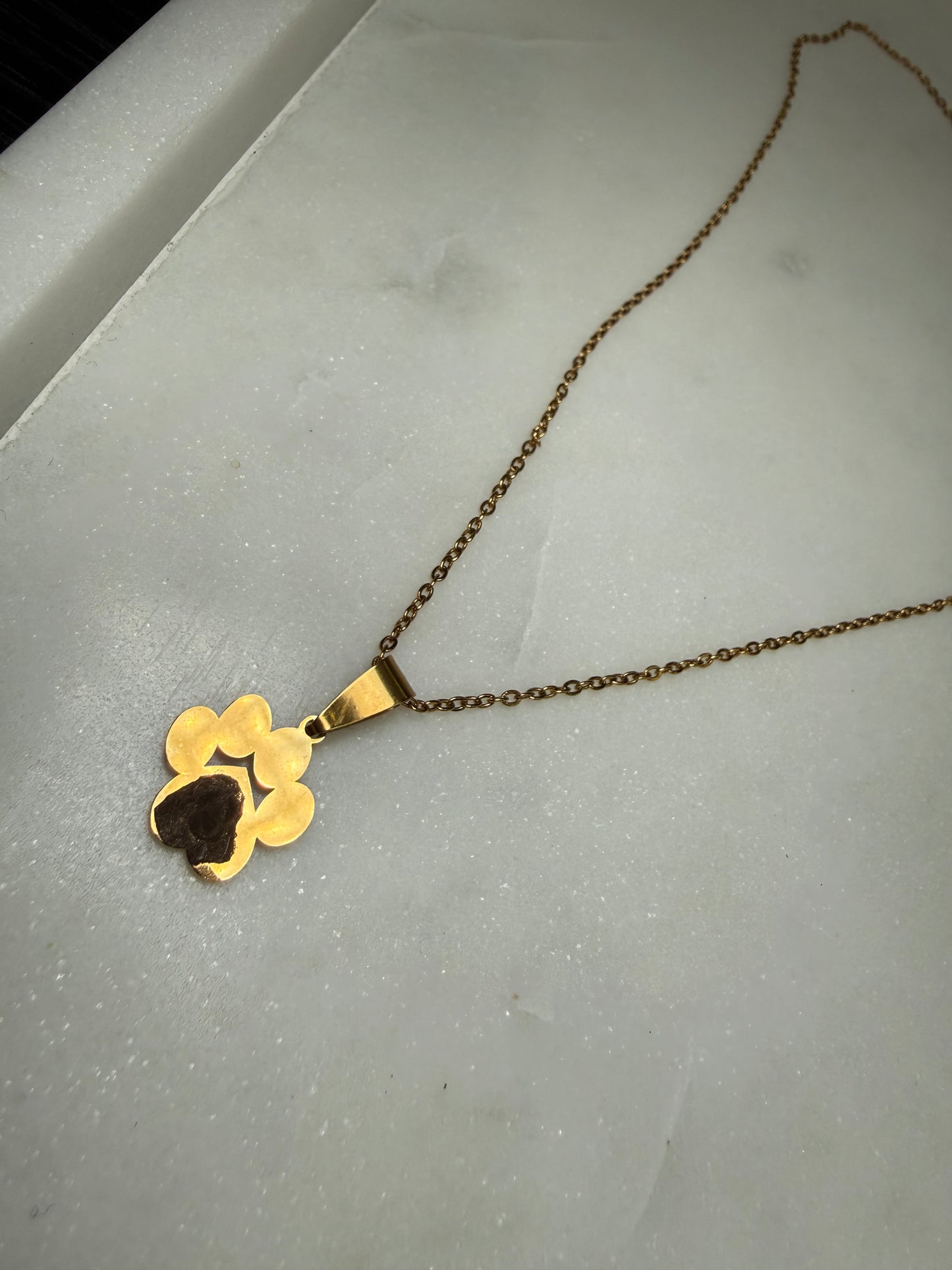 Gold Pawprint Necklace
