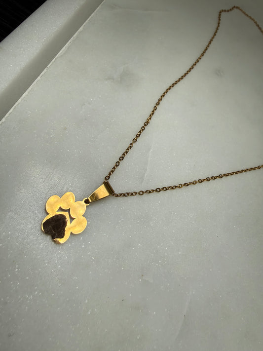 Gold Pawprint Necklace