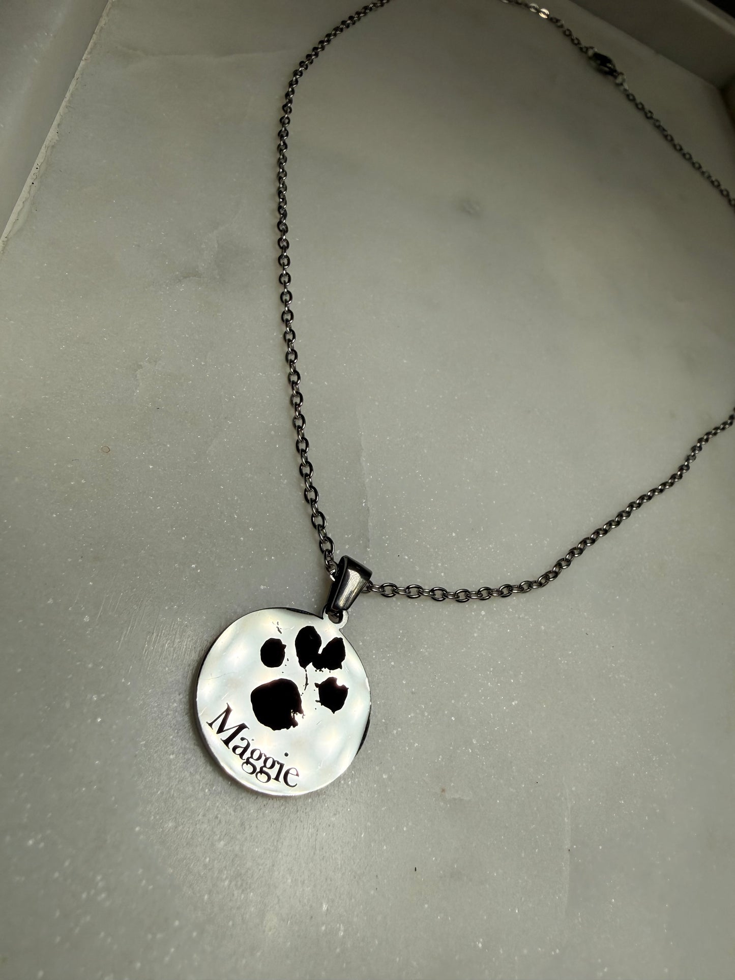 Small 20mm Engraved Picture Necklace