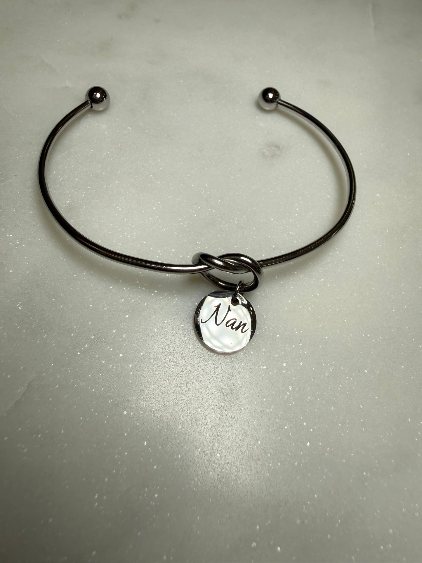 Engraved Torque Bangle with 12mm disc