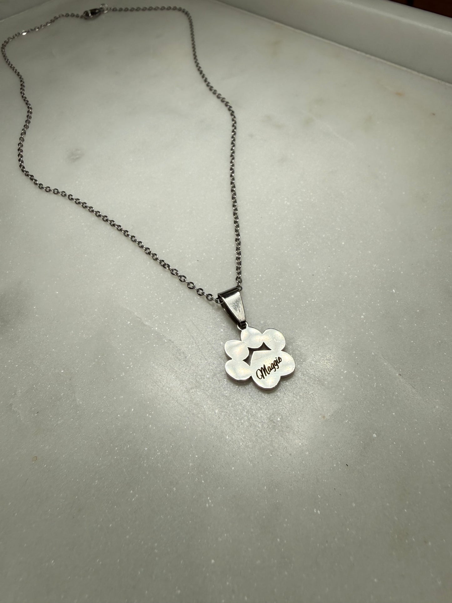 Silver Pawprint Necklace